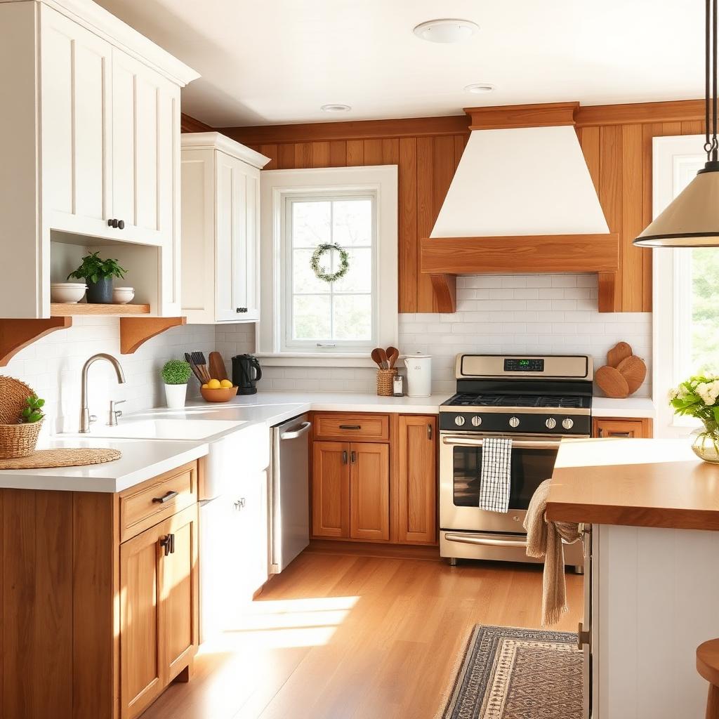 Warm farmhouse kitchen
